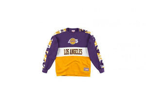 MITCHELL & NESS - Men - Los Angeles Lakers Tri Color Crewneck - Purple/White/Yellow