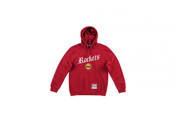MITCHELL & NESS - Men - Houston Rockets Old English Hoodie - Red