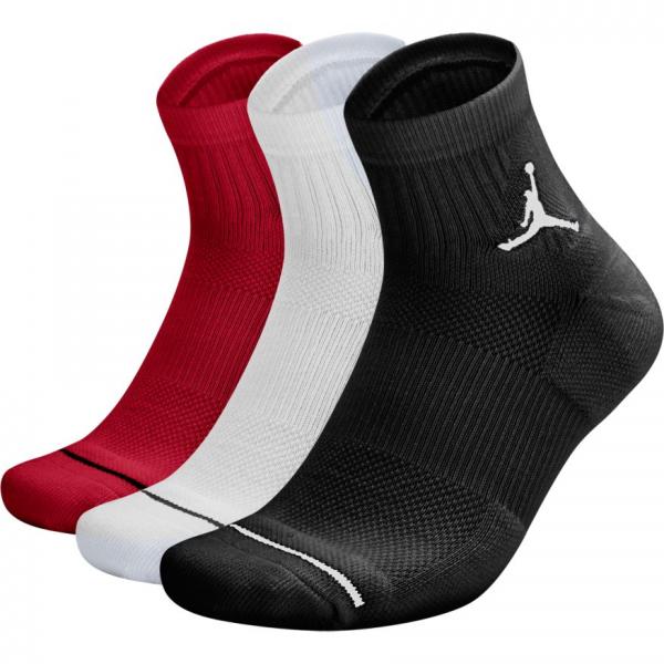 Jordan Men Jumpman HighIntensity Quarter Sock (3 Pair) Black/Wh