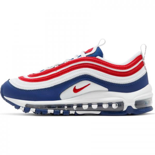 Size 7.5 Womens - Custom Nike Air Max 97 White, blue, and red