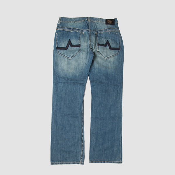 Vintage - Men - Blac Label Decorative Denim Jeans - Blue/Black