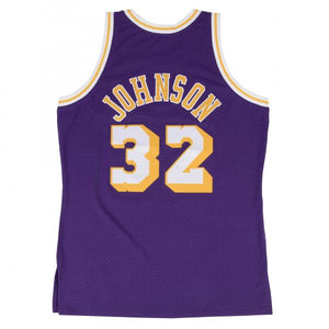 Mitchell And Ness NBA Swingman Jersey Lakers Johnson Purple White (Men