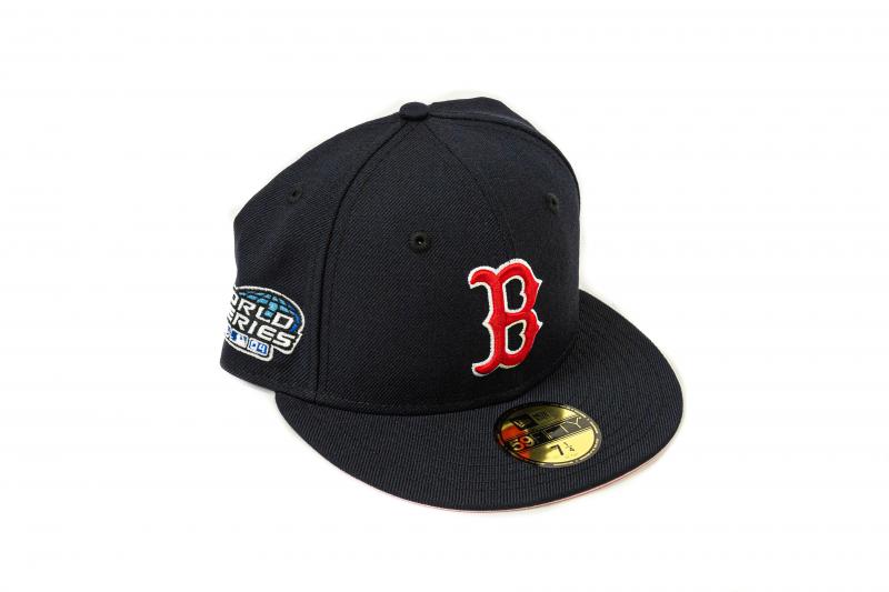 NEW ERA - Accessories - Boston Red Sox 2004 World Series Pink Brim Fitted -  Navy/Pink