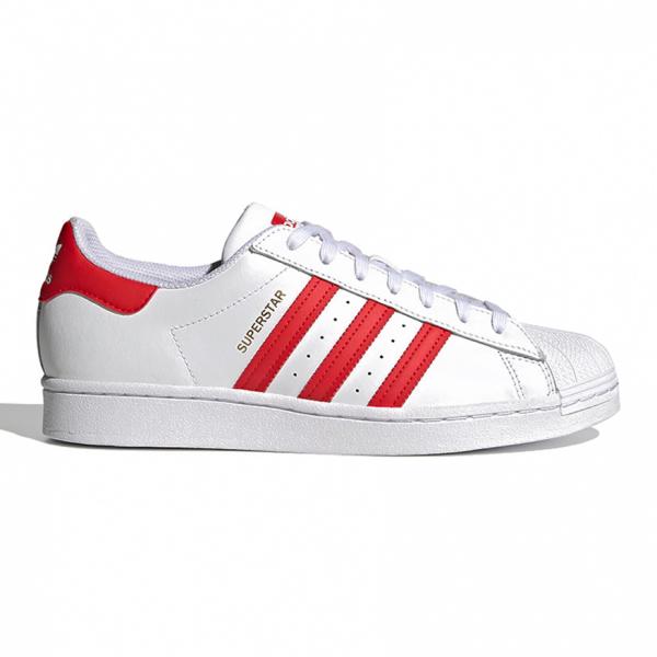 adidas Superstar White/Red/Gold – Nohble