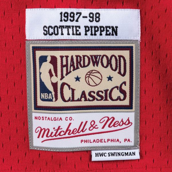 Chicago Bulls Scottie Pippen 33 men's nba v-neck basketball swingman jersey  black red edition shirt