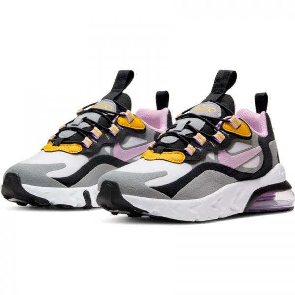 Nike Purple Black And Yellow Air Max 270 React Sneakers