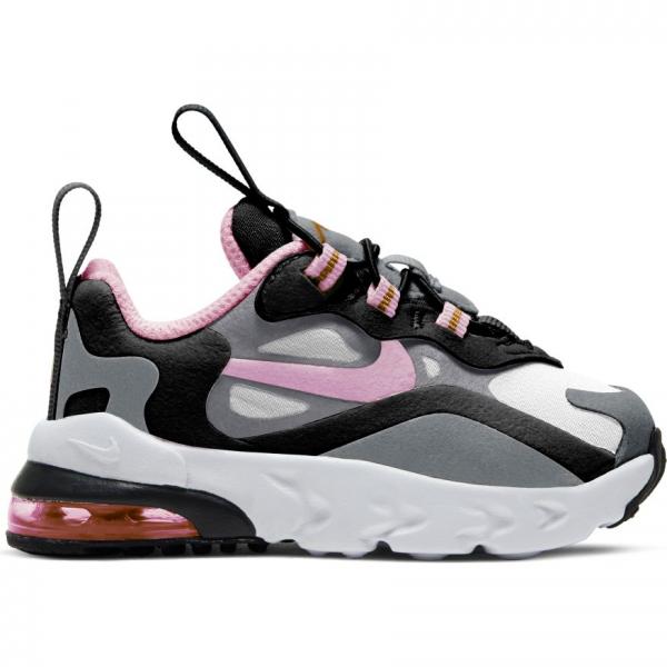 Nike Air Max 270 React Big Kids' Shoes Particle Grey-Arctic Pink-Sulfur  bq0103-017