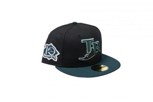 NEW ERA - Accessories - Tampa Bay Rays 10th Aniv. Grey UV Fitted - Black