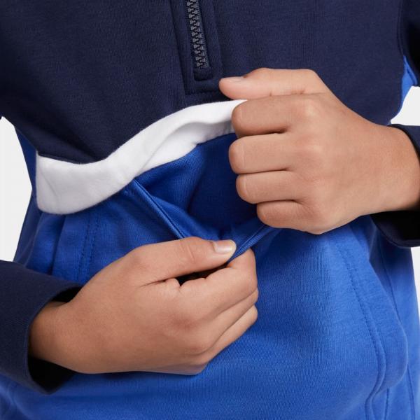 Nike - Boy - Colorblock Club Pullover Hoodie - Navy/White/Royal