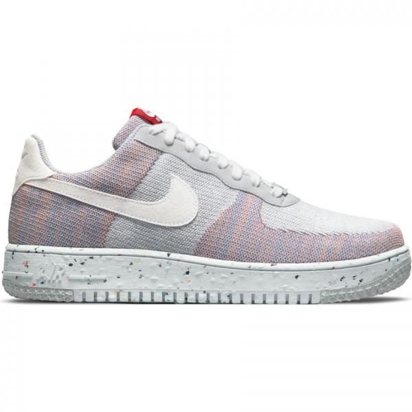 Nike - Men - Air Force 1 Crater Flyknit - Wolf Grey/White/Pure Platinum/Gym Red