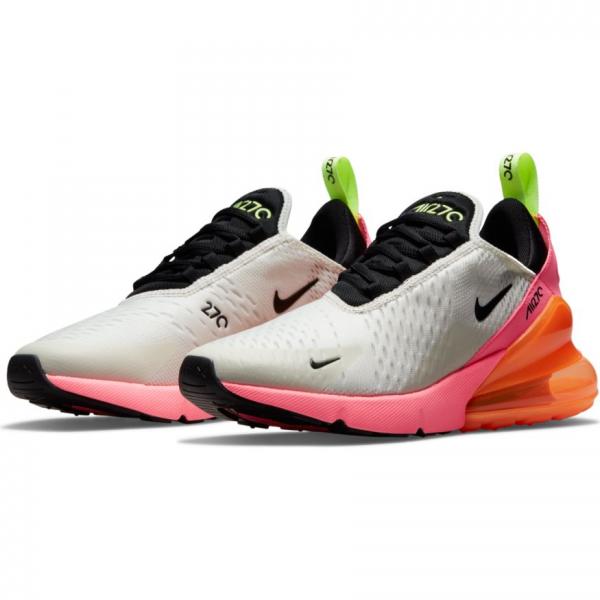 Nike Womens Air Max 270 - Womens Running Shoes White/Black/White Size 8.5