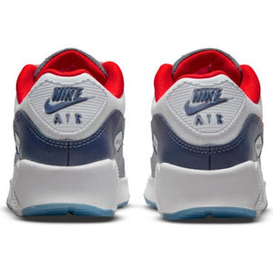 Nike - Boy - GS Air Max 90 - White/Chile Red/Midnight Navy