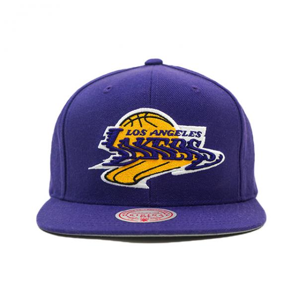 LA Lakers Purple Finals Blue UV M&N Snapback - The Locker Room of Downey