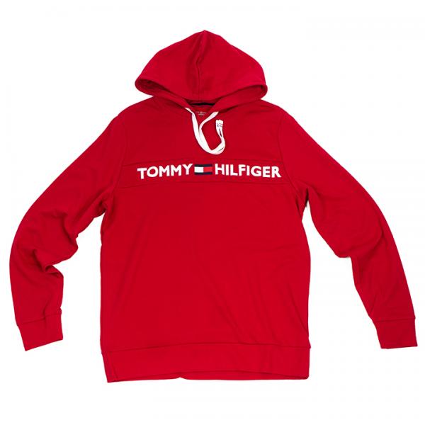 Tommy Hilfiger - Men TH Chest Pullover Hoodie - Red - Nohble