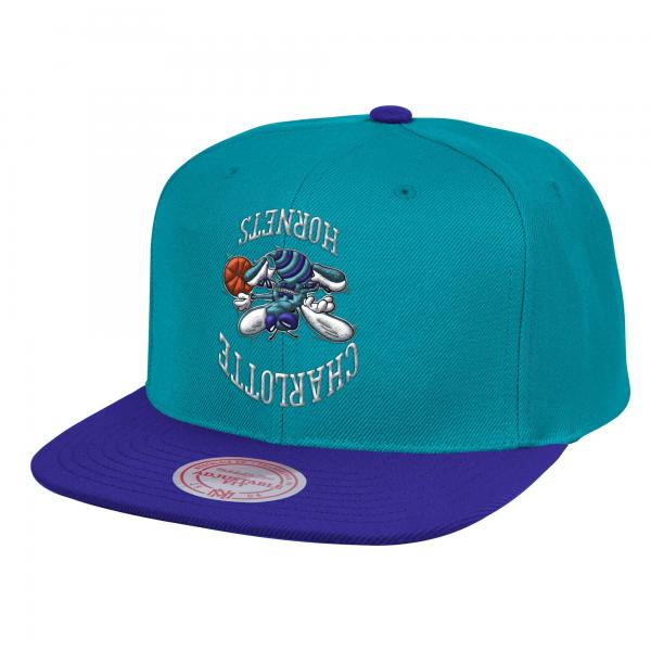 MITCHELL & NESS - Accessories - Charlotte Hornets HWC Upside Down Snapback - Teal/Purple
