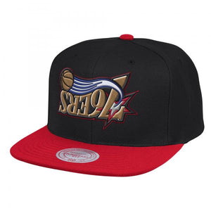 MITCHELL & NESS - Accessories - Philadelphia 76Ers HWC Upside Down Snapback - Black/Red