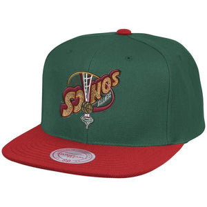 MITCHELL & NESS - Accessories - Seattle Supersonics HWC Upside Down Snapback - Green/Red