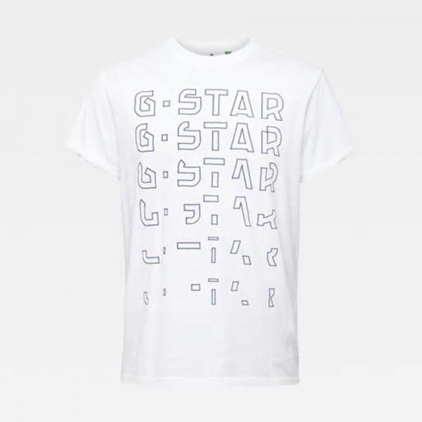 G-STAR INC - Men - Embro Gradient Graphic Tee - White