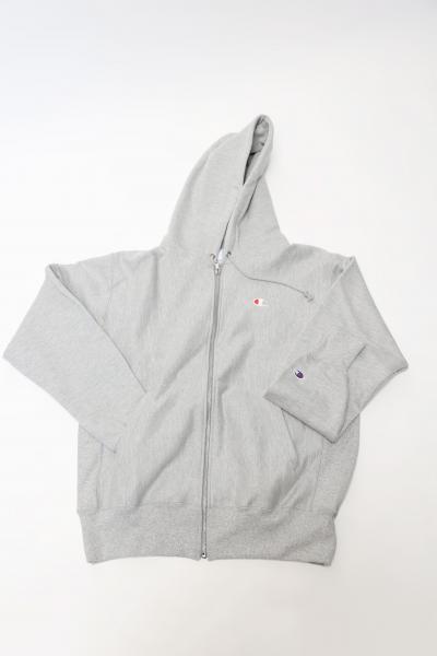 CHAMPION Men Reverse Weave Full Zip Hoodie Oxford Gray