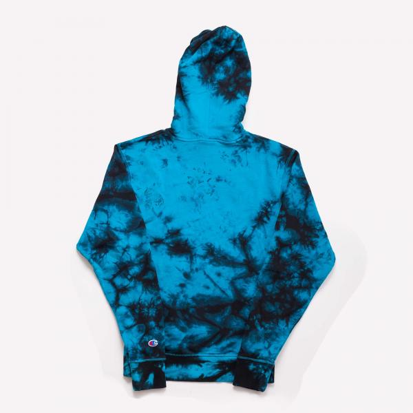CHAMPION Men Galaxy Dye Hoodie Tempo Teal/Black