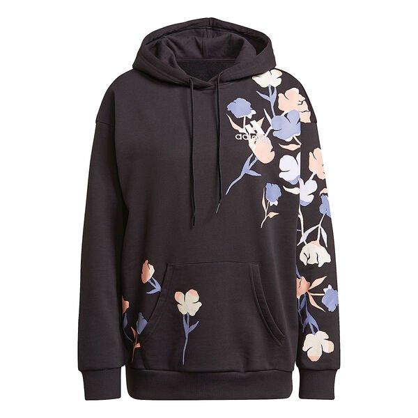 adidas Women Floral Hoodie Black - Main Image