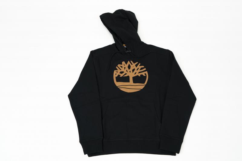 Stevenson Groet Nominaal Timberland - Men - Core Tree Logo Pullover Hoodie - Black/Wheat - Nohble