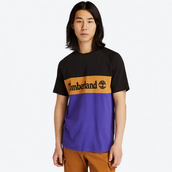 Timberland - Men - Cut & Sew Tee - Purple/Black/Wheat