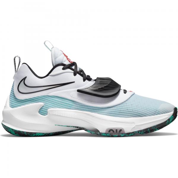 Nike - Men - Zoom Freak 3 - White/Black/Clear Emerald – Nohble