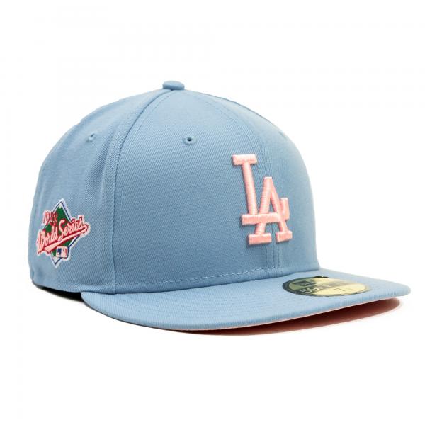 New Era Los Angeles Dodgers Fitted Hat 1988 World Series Patch Pink Under  Brim