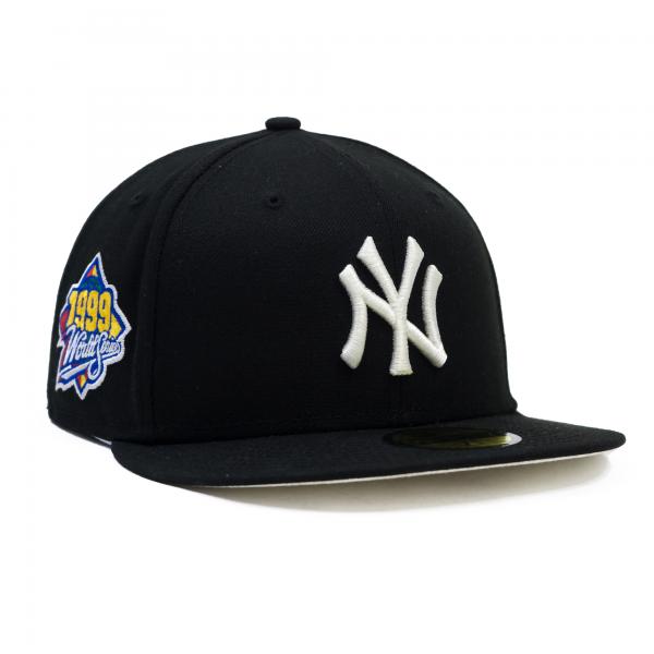 New York Yankees New Era All Black With White Logo And 1999 World