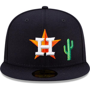 NEW ERA - Accessories - Crystal Icons Houston Astros Fitted Hat - Navy/White