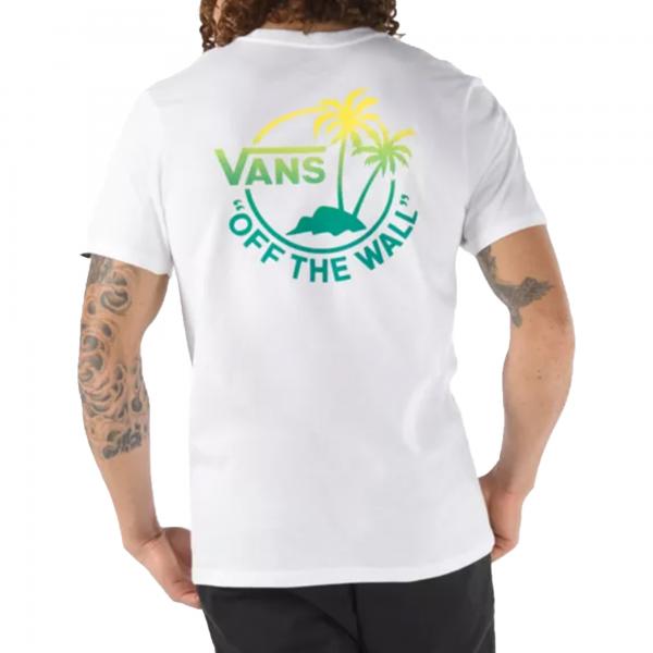 VANS - Men - Mini Dual Palm III Tee - White/Teal/Yellow
