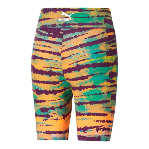 PUMA Women Tie Dye Bike Short Purple Tie Dye Nohble
