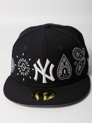 Shop New Era 59Fifty New York Yankees Bandana Hat 60180887 blue