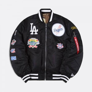 NEW ERA - Men - Alpha x NE LA Dodgers MA-1 Jacket - Black/White