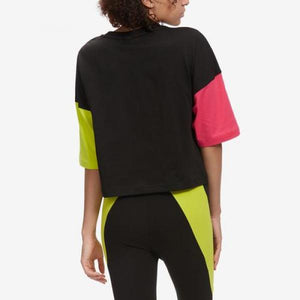 PUMA - Women - City Lights Tee - Black/Pink/Lime
