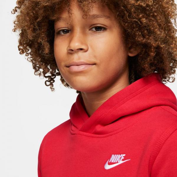 Nike - Boy - Club Pullover Hoodie - Red