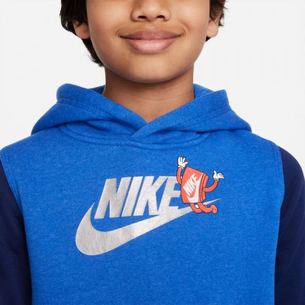 Nike - Boy - Club GFX Pullover Hoodie - Royal Blue/Black