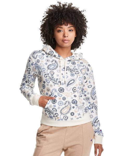 CHAMPION - Women - Campus French Terry Hoodie - Natural/Paisley