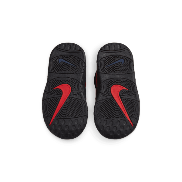 Nike Boy TD Air More Uptempo Black University Red Nohble