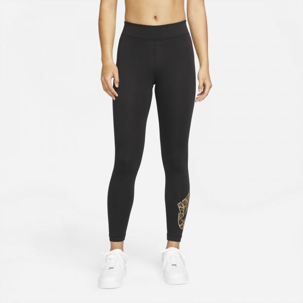 Nike Big Girls' Sportswear Favorites High-Waisted Leggings -Black/Gold -  Hibbett | City Gear