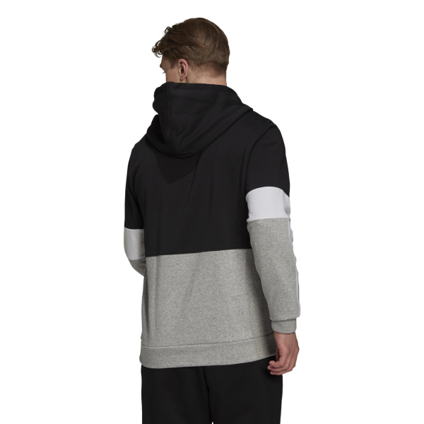 adidas - Men - Essentials Colorblock Hoodie - Black/White - Nohble | Sweatshirts