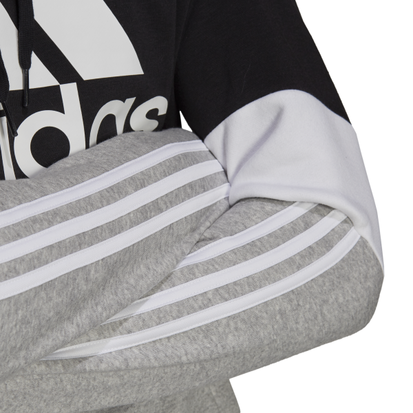 Men s Adidas Essentials Colorblock Fleece Hoodie Size Medium Black