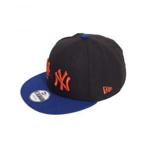 NEW ERA -  NY Yankee vs. Mets Custom Snapback - Black/Royal/Orange