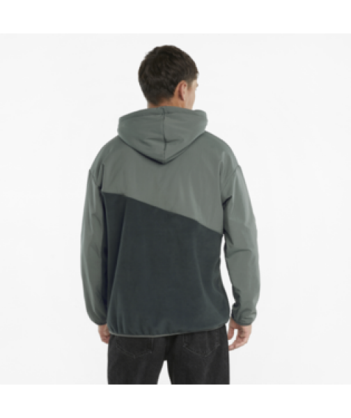 Puma hoodie olive green sales