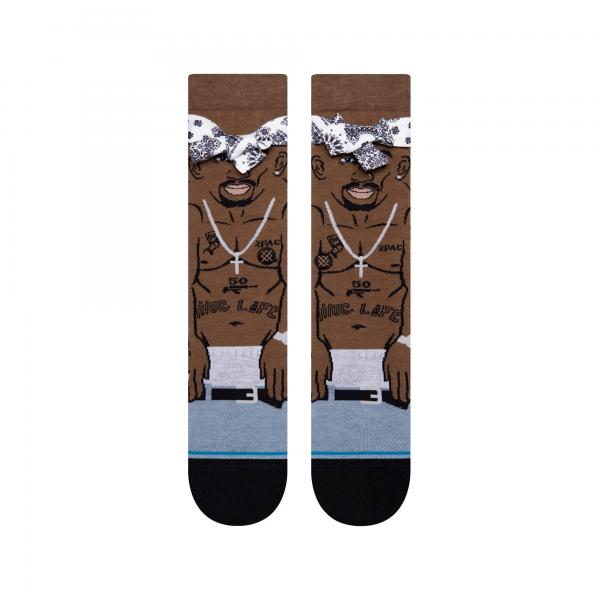 sandsynligt hold Disciplin STANCE - Accessories - Tupac Resurrected Sock - Brown/White/Blue - Nohble