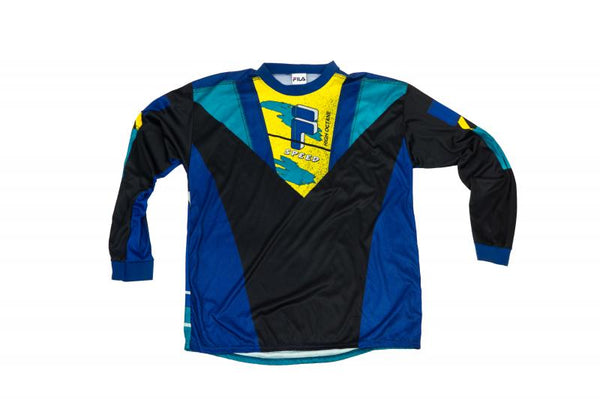 Vintage - Men - Fila Speed Jersey - Black/Turquoise/Yellow