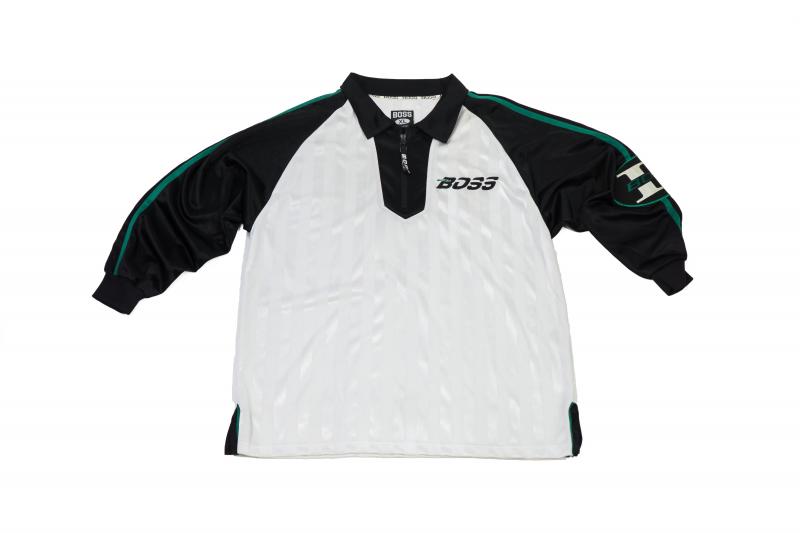 Vintage - Men - Boss Half Zip-Up Jersey - White/Black