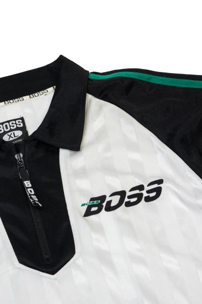 Vintage - Men - Boss Half Zip-Up Jersey - White/Black