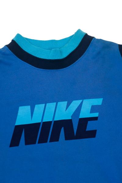 Vintage - Men - Nike Graphic Crewneck - Royal Blue/Teal/Black